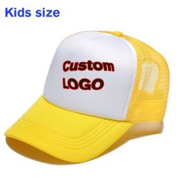 Viseras Niño Bebé DIY Sombreros de camionero personalizados Verano Niños Transpirable Impresión acrílica Niños Niñas 230627