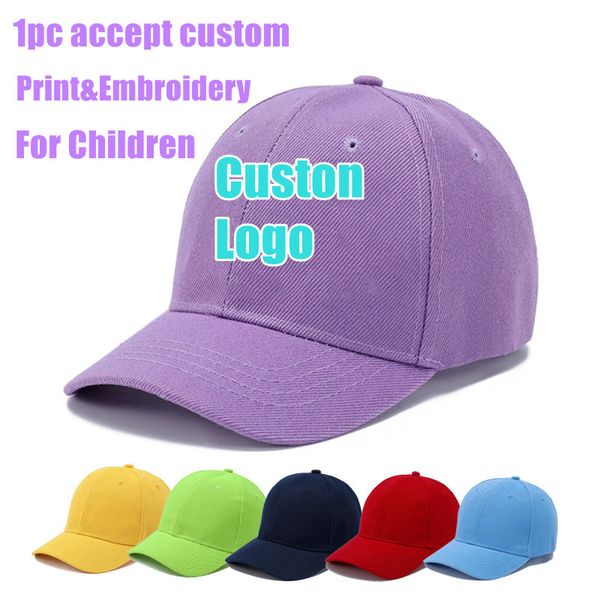 Visières enfants filles casquette de baseball personnalisée enfants garçon broderie chapeau de soleil été simple impression camionneur casquettes gorros étudiant 230627