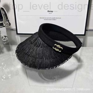 Visors Designer 2023 Pilariels personnalisés, haut vide, gros chapeau de paille EAF, protection solaire féminine, coiffure Style Bohemian DTYS