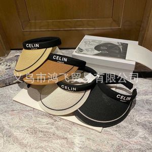 Visors Designer 2024 Été Nouveau CE LETTRE HOME VOLYSALILE GRASSE TRIDÉE VIDE TOP HAT ÉLÉGANT ET MINIMALLE CHEEUR CHEET COLAC