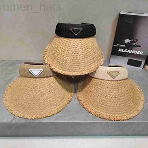 Visors Designer Nouveau triangle inversé Open Hat Hat Paille Summer Big Brim Sun Sun Shade's Women's Vacation Beach 2DCP