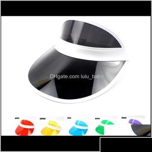 Visors Fashion Plastic Sun Visor Party Accessoire Uni UV Hat Protection Clean Sunsn Travel Caps Tennis Ajustement Chapeaux de tennis Malrz Drop Dev Dhtwm