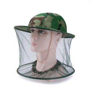Chapeau à visièresTissu de camouflage en gazePrévenir les insectesBase-ball à l'ancienne unisexe quotidien