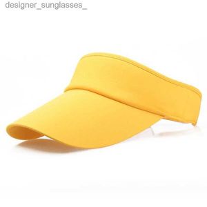 Visors Hot Sale Men Women Summer Solid Visor Sun Plain Hat Casual Ajustable lege top unisex zonnebrandcrème c cool casquette laagste pricel231218