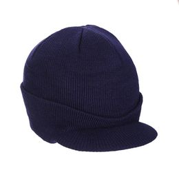 Visors Men Dames Winter Gebreide Baggy Beanie Oversize Fashion Hat Visor Cap 2022 All-match capsvisors