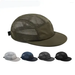 Visors Outdoor Summer Quick Drying Cap Work Bladbaar mesh Caps Camping Hat Sports 5 Panel Baseball Hats