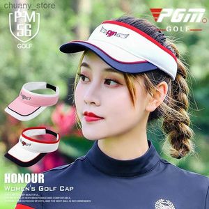 Visors pgm % dame cap geen top ademende hoed dik zweetband + vocht gemakkelijk te droge golftennis Basebal Lady Cap Y240417