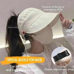 Visors Simple UV Protection Sun Hat avec masque Hook Lightweight confortable pour le sport Running