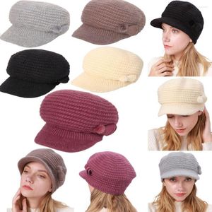 Visières casquettes souples chapeaux plus chauds chapeau à visière en fourrure garder au chaud casquette ajouter doublé femmes automne hiver béret bonnet