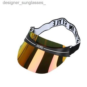 Visors Summer Breathable Air Sun Suns Men Femmes Visor Ajusteur Visor UV Protection Top Patchwork Patchwork Sports Golf Running Suncreen CL231217