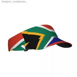 Vizieren Zomerzonnehoed Verstelbaar vizier UV-bescherming Bovenkant Leeg Zuid-Afrikaanse vlag Sport Zonnebrandcrème CL231219