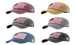 Visors Unisexe Cap Retro Laispue de drapeau américain Lavage American Personnalité Broidered Cotton Cotton Headswear Outdoor Sports Wear6416100