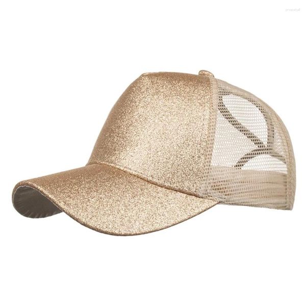 Visors Unisexe hommes femmes paillettes plage de baseball ajusté Baseball capuchon hip hop chapeau soleil softball