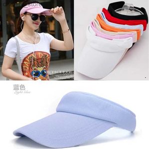 Visors-versie van de Sun Travel Folding Girl Seasons Outdoor Sungreen Sports Golf Baseball Top Tennis Cap Hat Anti-Ultraviolet Cotton Y240417