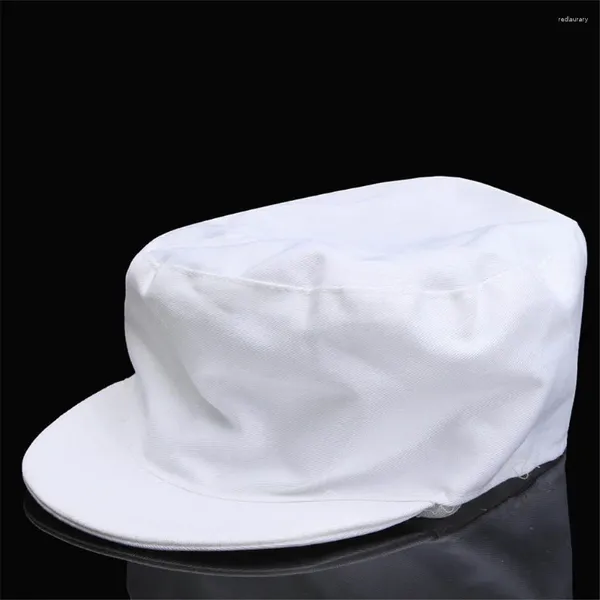 Viseras White Bakers Hygiene Redecilla a prueba de polvo Chef Cap Hat Bouffant