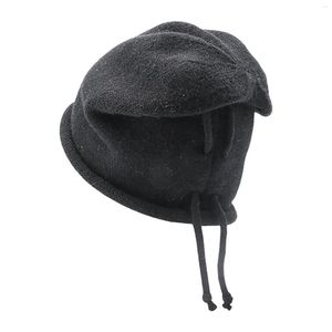 Visors Vrouwen Kleding Gebreide hoed herfst en winterreizen Solide kleur Allemaal ademende paal meisje oor universele garagedeur opener vizier