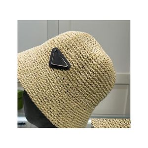 Viseras Mujer Diseñador Cubo Sombrero 2023 Verano St Sombreros de ganchillo hechos a mano Pescador de lujo Sol Playa Gorros Gorras Moda Punto Gota Deli Otopn