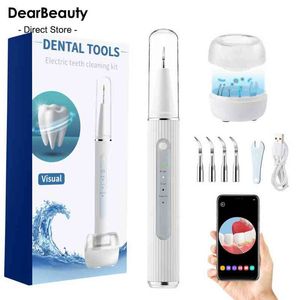 Nettoyeur de dents à ultrasons visuel détartreur dentaire électrique dissolvant de calcul soins d'hygiène buccale blanchiment des dents plaque tache 220713