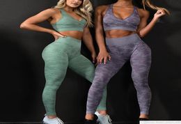 Vitale naadloze camo -leggings hoge taille dames dames fitness yogabroek push up gym sport haaien leggings slanke stretch running troost