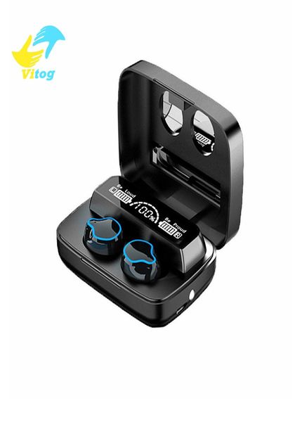 Vitog 2000mah LED M9 TWS 50 Bluetooth sans fil écouteurs écouteurs contrôle tactile Sport casque bruit Cancel3972610