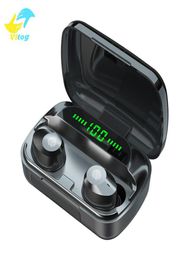 Vitog M5 TWS auriculares inalámbricos bluetooth 50 auriculares deportivos táctiles impermeables auriculares de música estéreo 9D auriculares para juegos con LED dis3533013