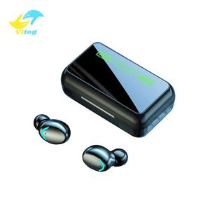 Vitog R11 TWS Headphones Bluetooth v5.0 Wireless Earphone Mini Smart Touching Earbuds With LED Display Power Bank Gaming Headset and Mic