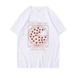 Vitruvian Pizza T-shirts Tom Holland Same Style Unisex Katoen Casual Tees Tops Mode Streetwear Y220214