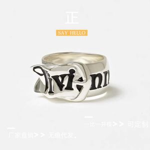 Viviane Jewlery Designer Sieraden voor Vrouwen Viviennr Westwood Anillos Western Empress Dowager Saturn Wide Face Belt Buckle Ring Klassieke Letter Tekst