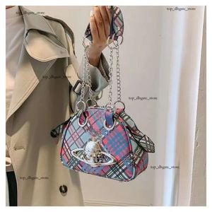 Viviane Westwood Bag Designer High Grade Handbag Empress Dowager Xi Sac pour filles Sacurn Plaid Cross Cross Body Saddle 781