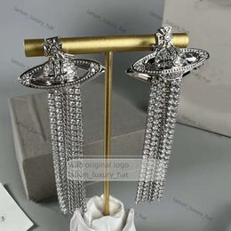 Viviane Westwood Earring Designer Boucles d'oreilles étouffantes Viviane Luxury Women Jewelry Gold Earres d'oreilles en métal bijoutier de boucle d'oreille Westwood Femme 019