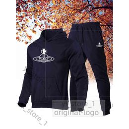 Viviane Westwood Sweat à sweat Nouveau VIVIENNE IMPRIMED SPORT EST HOODIESWEATPANTS COULEUR DE HAUTE QUALLE COOD COODED JOGGING SUIT MALE BRACHE STOCHEUR 8127