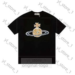 Viviane Westwood Men's Spray Orb Vivienne T Shirt Ropa de marca Men Women Summer With Letter