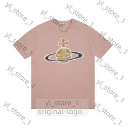 Viviane Westwood Men's Spray Orb Vivienne T-shirt Brand Clothing Men Femmes Tshirt d'été avec lettres 100% Cotton Jersey T-T-T-T-T-T-SEAT 1900