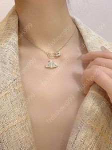 Viviane Westwood ketting vrouwen ontwerper gouden sieraden vrouw kettingen klaver goud zilveren cubaanse linkketen choker dames luxe klassieke roestvrijstalen hanger