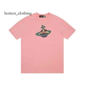 Viviane Westwood-shirt Heren T-shirts Spray Orb T-shirt West Wood Brand Kleding Men Dames Zomer T-shirt met letters Katoen Jersey Hoogwaardige tops 2745