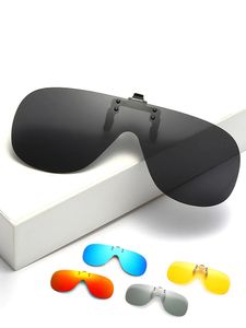 Vivibee Rimless Flip Up Clip sur les lunettes de soleil Hommes conduisant UV400 Miroir polarisé Lens rouge Pêche à grande taille Design de conception de conception 240410