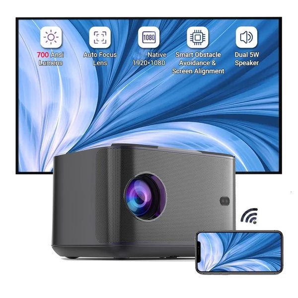 Vivicine último portátil 1920x1080 Home Theatre WIFI Smart Android 90 1080p Full HD proyector de videojuegos Beamer 231018