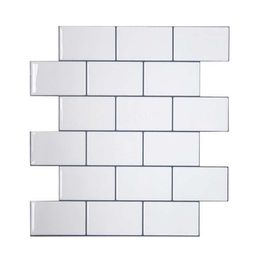 Vivelltiles Dikkere Metro Tegels Peel en Stick Premium Wall Tiles Stick On Tiles Kitchen Backsplash - 5 Pieces Pack 210929