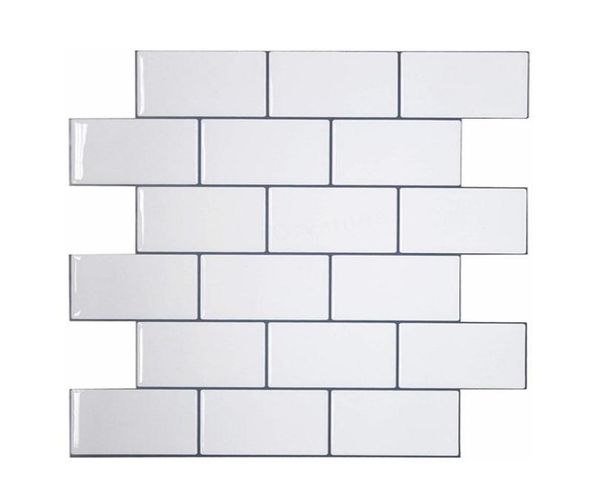 Vivitiles carreaux plus épais peler et bâton carreaux de mur premium bâton sur carreaux de cuisine dosseret 5 pièces pack 2110213646452