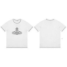 Vivienne keizerin-weduwe Xi lente zomer Saturn S versleten liefde ronde hals, korte mouw unisex veelzijdig T-shirt
