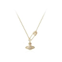 Viviennely Westwoodly argent Sterling S925 broche Saturn collier collier femme serpent os chaîne croix chaîne pendentif