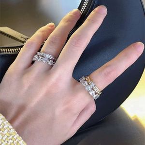 Viviennes Westwoods 2 en 1 anneau vivine Full Diamond Layer Ring Gift pour la Saint-Valentin