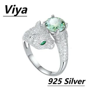 VIYA Fashion Trend Luxury Classic Classic Diamond-Set 2ct Rings Rings Charm Silver 925 BIJELRY Festival Cadeaux pour femme 240420