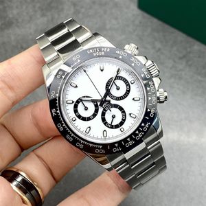 VK chronograaf stalen en keramische horlogedoos certificaat 116500 witte keramische panda 40 mm horloges automatisch mechanisch heren348k