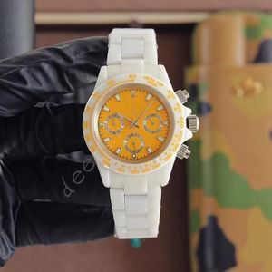 VK quartz batterij herenhorloge designer chronograaf hoge kwaliteit keramische band bezel horloge 40 mm waterdicht saffier horloge montre de luxe