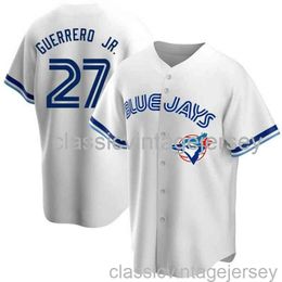 Vladimir Guerrero Jr. Blanc Ver1 Baseball Jersey XS-6XL Cousu Hommes Femmes Jeunesse Baseball Jersey