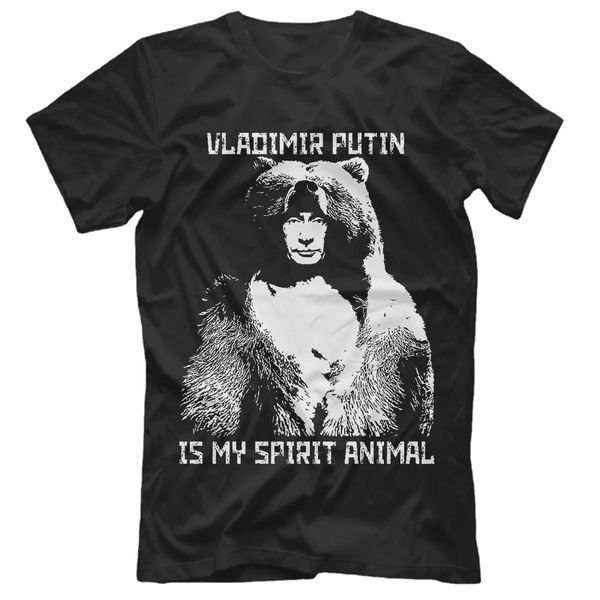 Vladimir Putin es mi espíritu Animal Russian Russian President Wise Bear Tshirt Summer Cotton Oeck Manga corta Mens Tamilla S3XL 240409