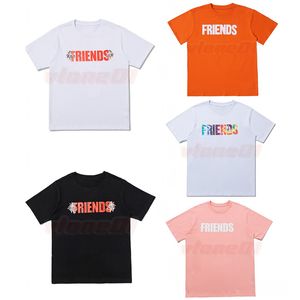 Heren T-shirts Mode vrienden t-shirt mannen vrouwen hiphop oranje korte mouwen heren designer tees maat s-xl