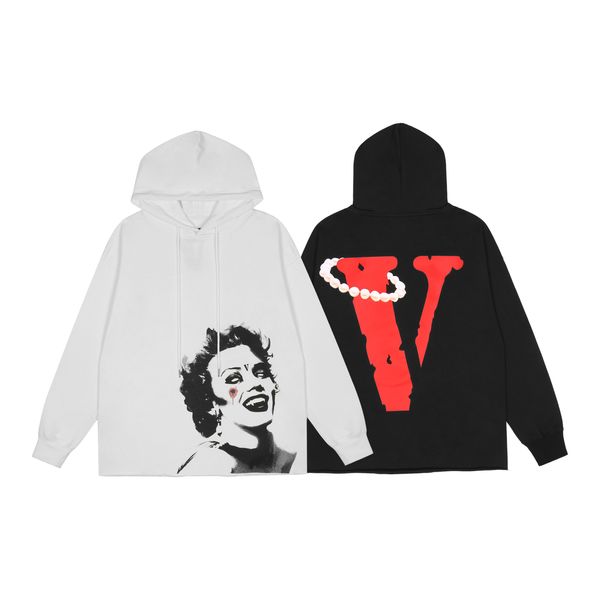 VLONE Sweat à capuche Nouveau coton Lycra tissu réfléchissant lumineux à manches longues décontracté classique mode tendance hommes sweat à capuche taille américaine S-XL 6700