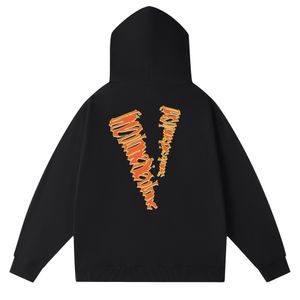 vlone man shirt big V hoodie designer sudaderas con capucha para hombre Sudadera con estampado de letras gráficas Luxury Mens Thermal Hoodie Top Pullover con bolsillo full zip hoodie mujer mujer